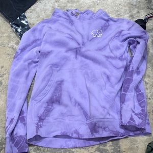 purple ivory ella hoodie tie dye